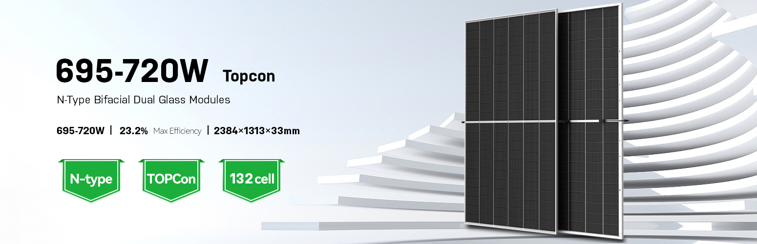 695-720W N-Type Topcon Bifacial Solar Panels