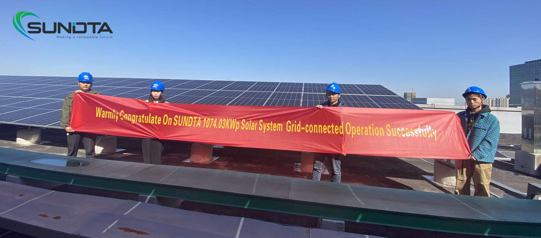 SUNDTA 1074.03KW rooftop distributed photovoltaic project has been connected to the grid and completed