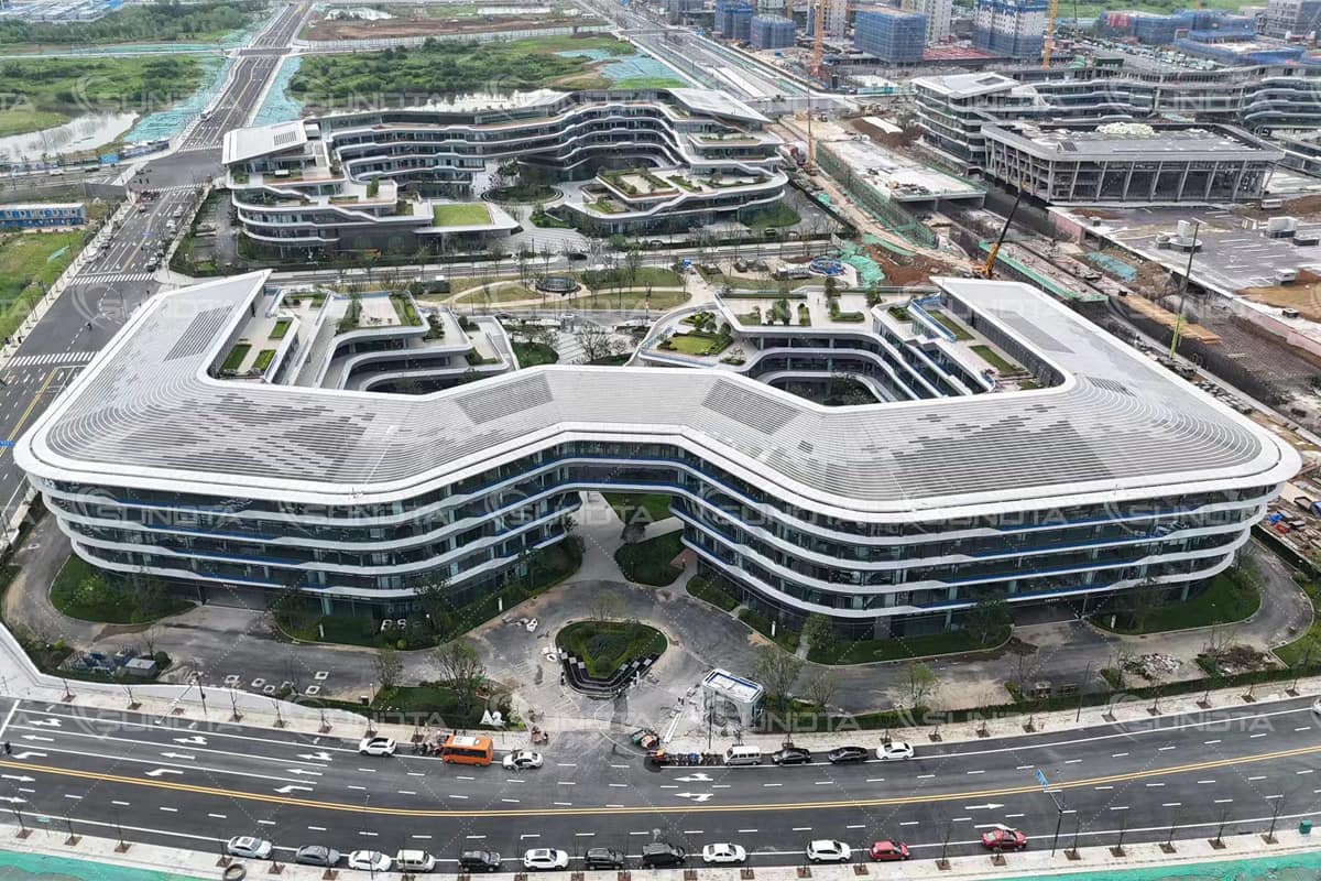 SUNDTA 165.105KW BIPV building integrated photovoltaic curtain wall glass project successfully connected to the grid!