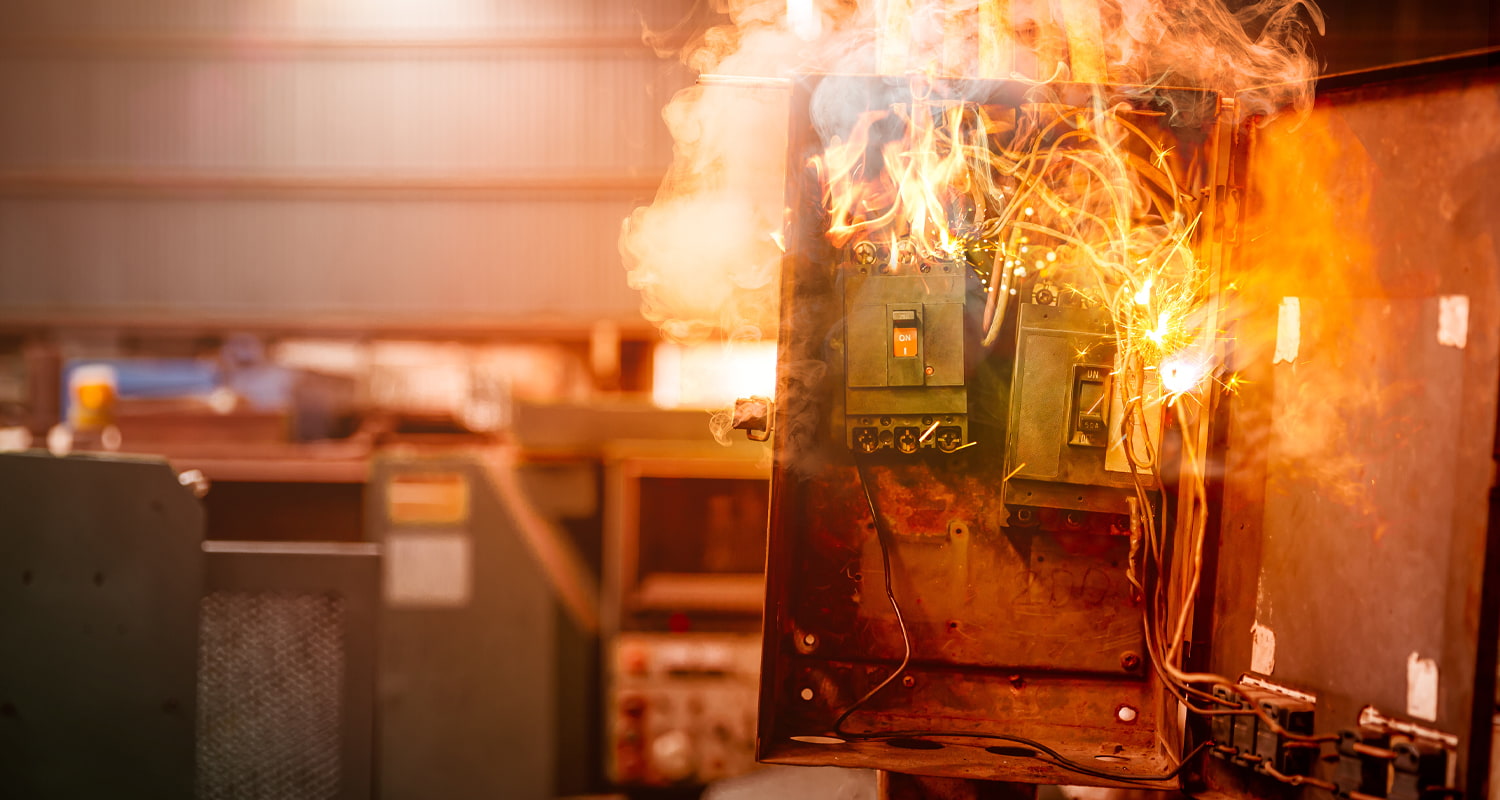 A fire broke out in the fire station's 