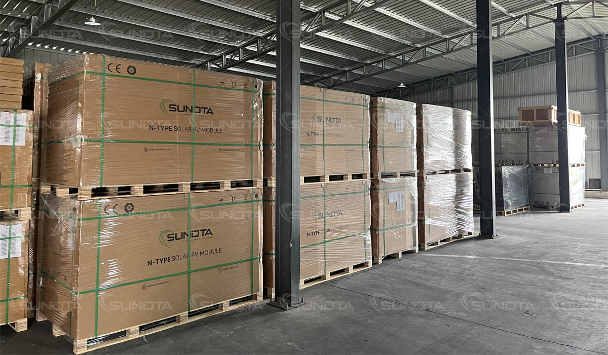 SUNDTA 480W all-black N-type shingled solar panels will be shipped to Switzerland soon!